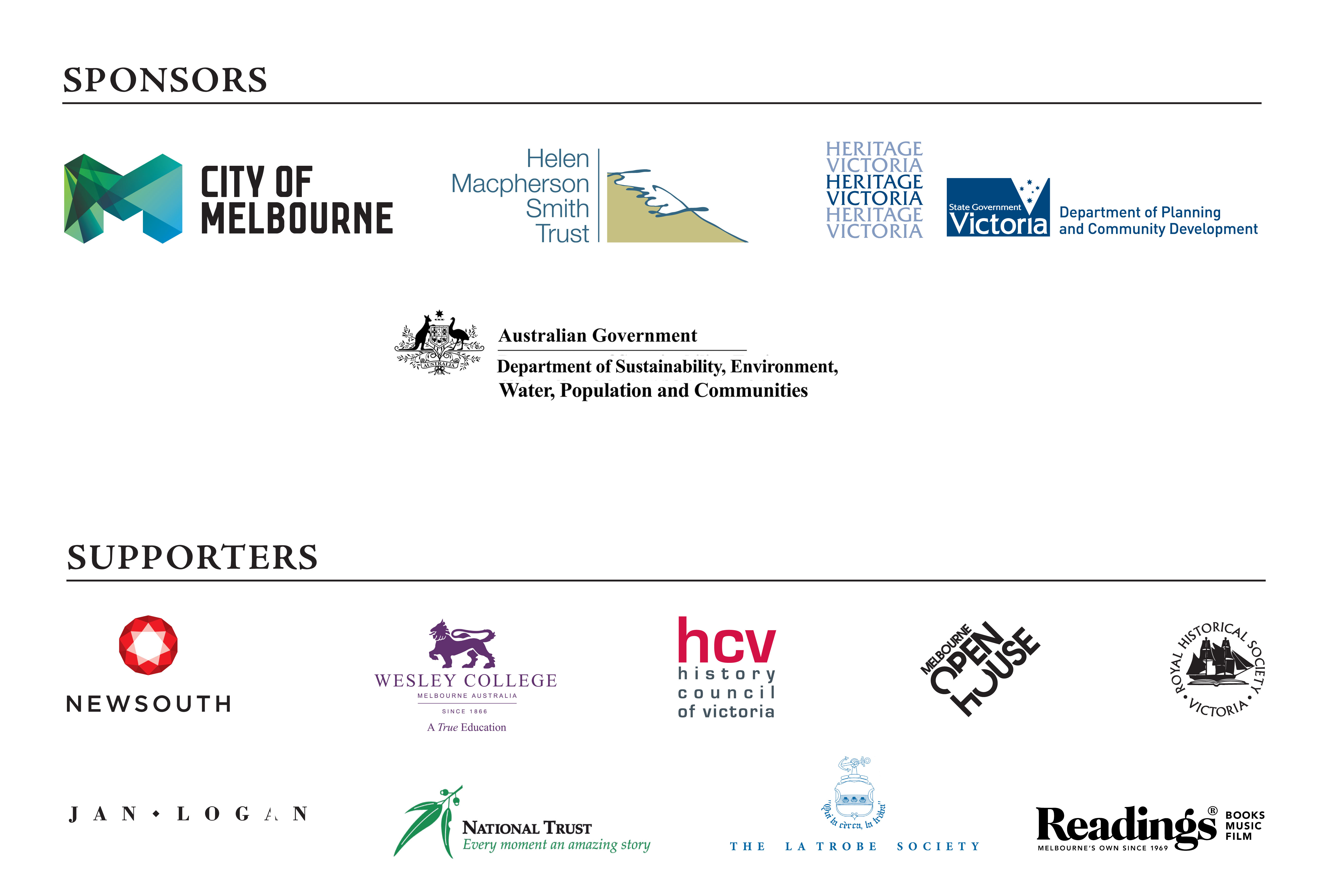 Sponsors and supporters of Gold & Governors, the 150th anniversary celebration of the Old Treasury Building.