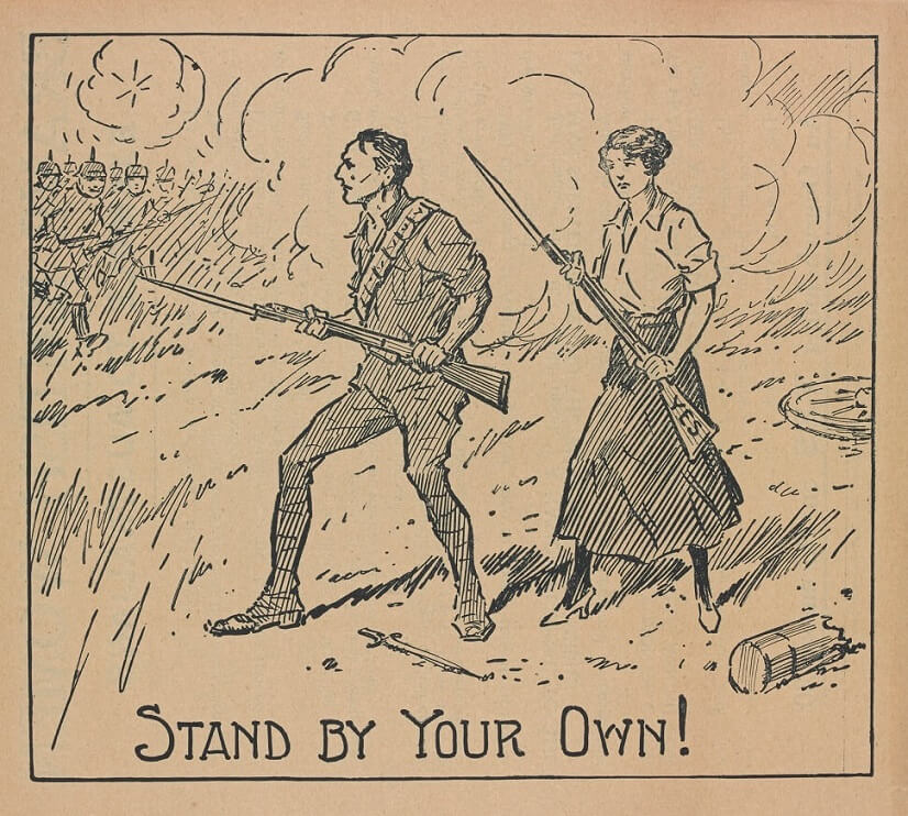 Part of the Propaganda of the Conscription debate. Exhibition developed by Old Treasury Building