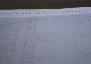 Ballaarat Cemetery Record