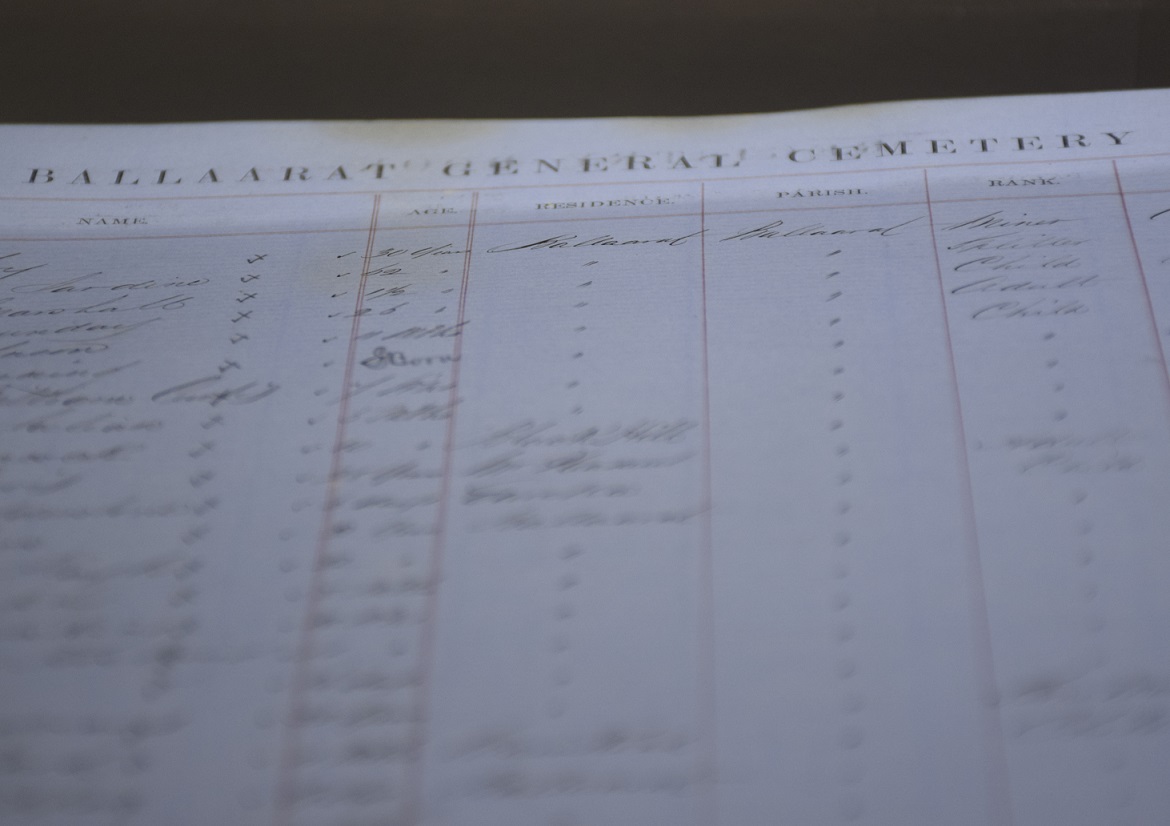 Ballaarat Cemetery Record