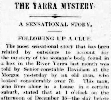 Yarra Mystery Argus Yarra Mystery Argus