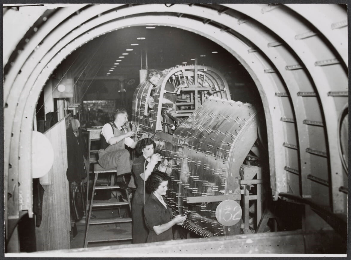 working-in-an-aircraft-bomber-factory