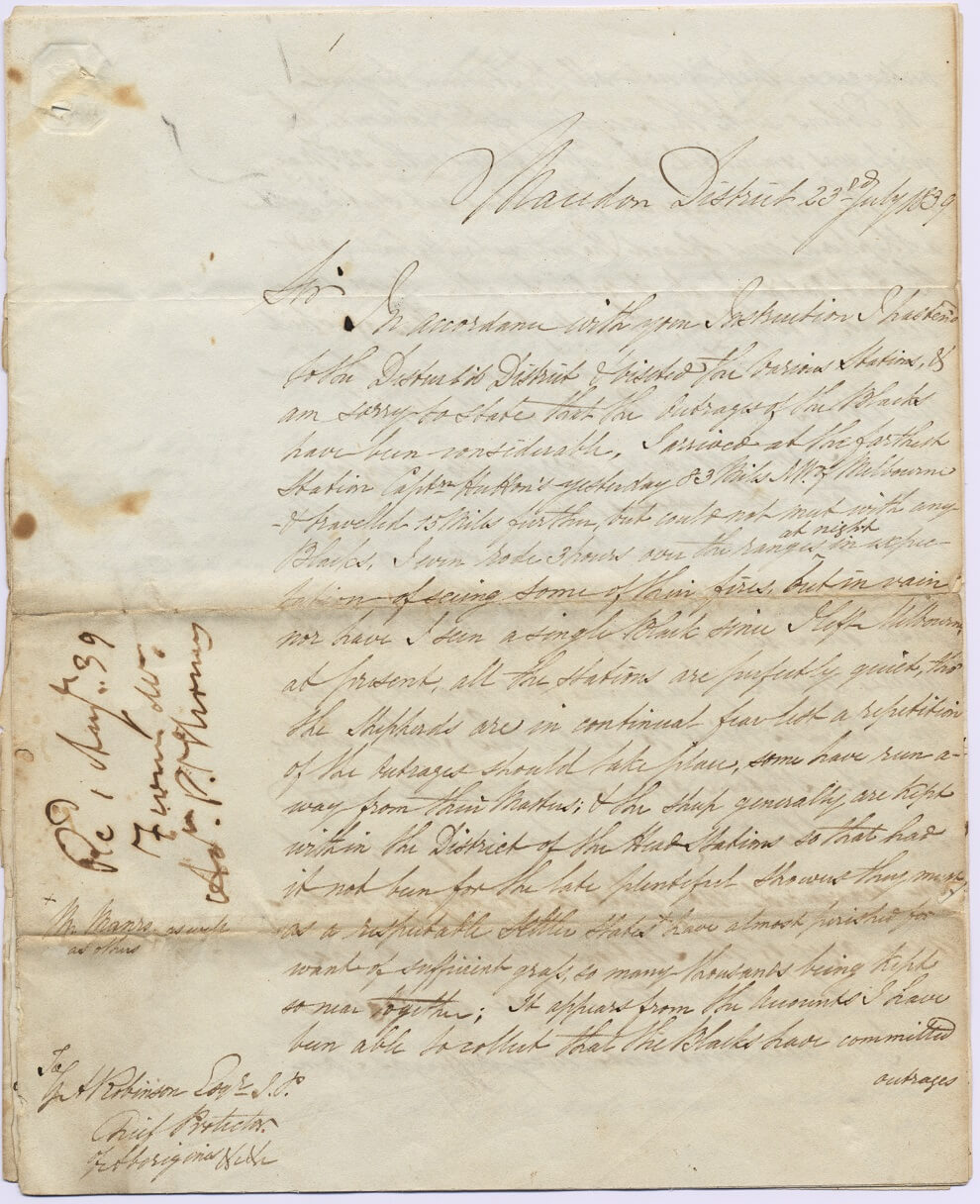 old handwritten document. appears to be a letter.