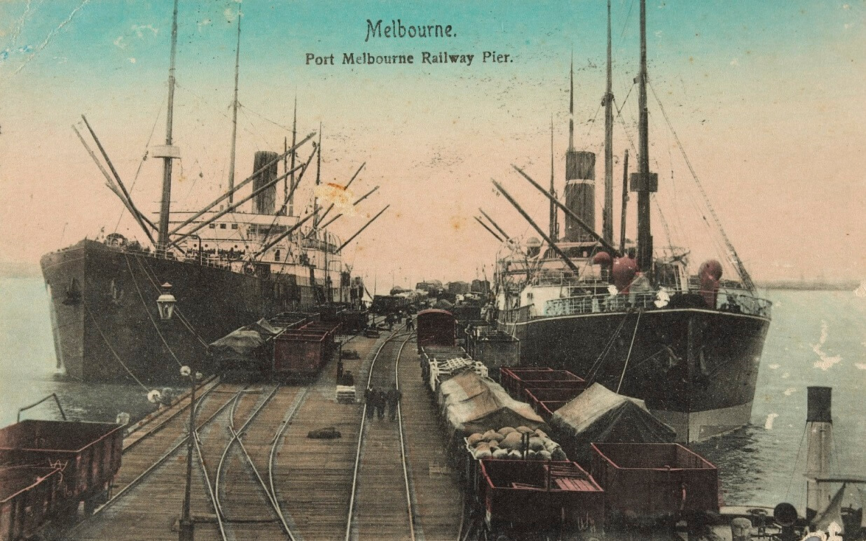 Railway Pier, Port Melbourne, c.1912. Courtesy State Library Victoria