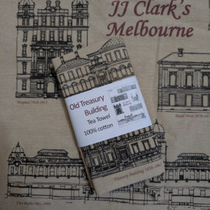 JJ Clark's Buildings tea towel